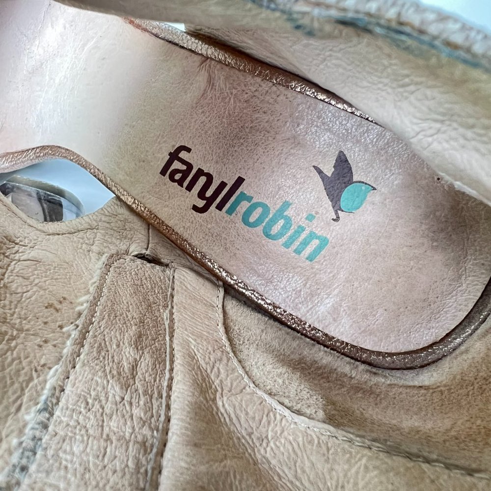 FARYL ROBIN Drea Metallic Clear Heel Platform Ankle Booties - Picture 7 of 12